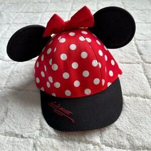 Walt Disney World | Red & White Polkadot Minnie Mouse SnapBack Hat | Size Youth